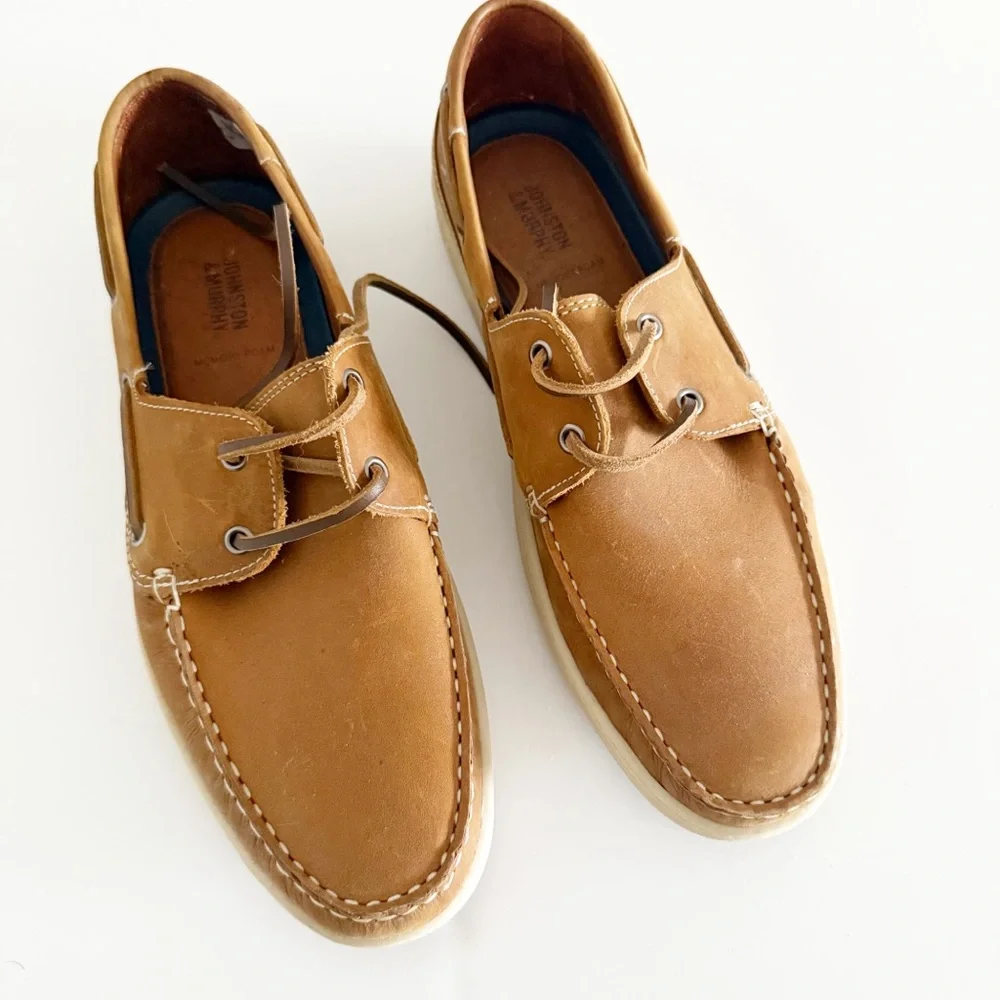 Johnston & Murphy Men's Leather Boat Shoes Size 10.5